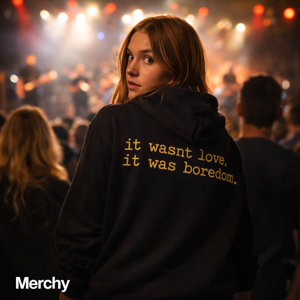 Model wearing oversized streetwear hoodie