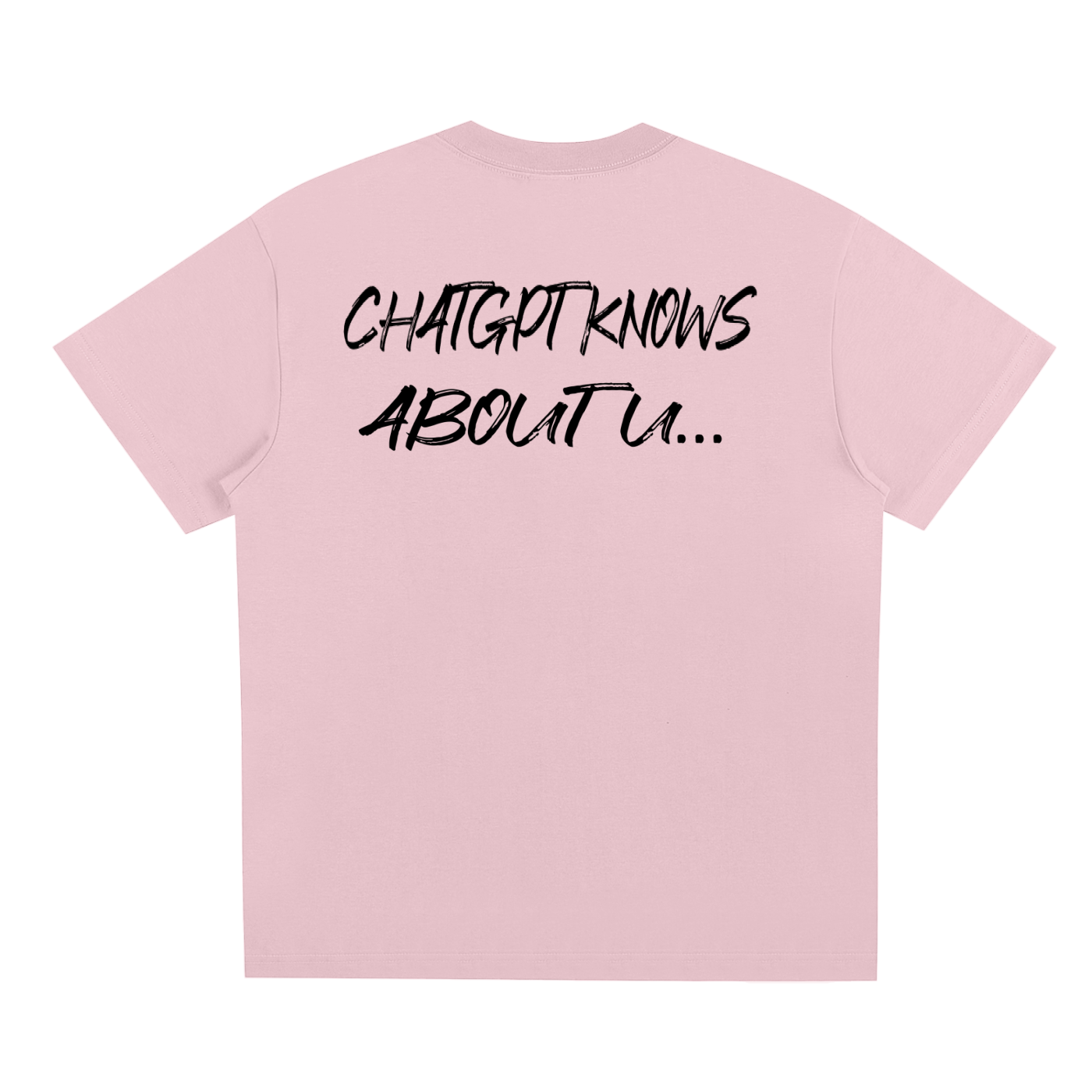 pink oversized graphic t shirt with text minimalist streetwear
